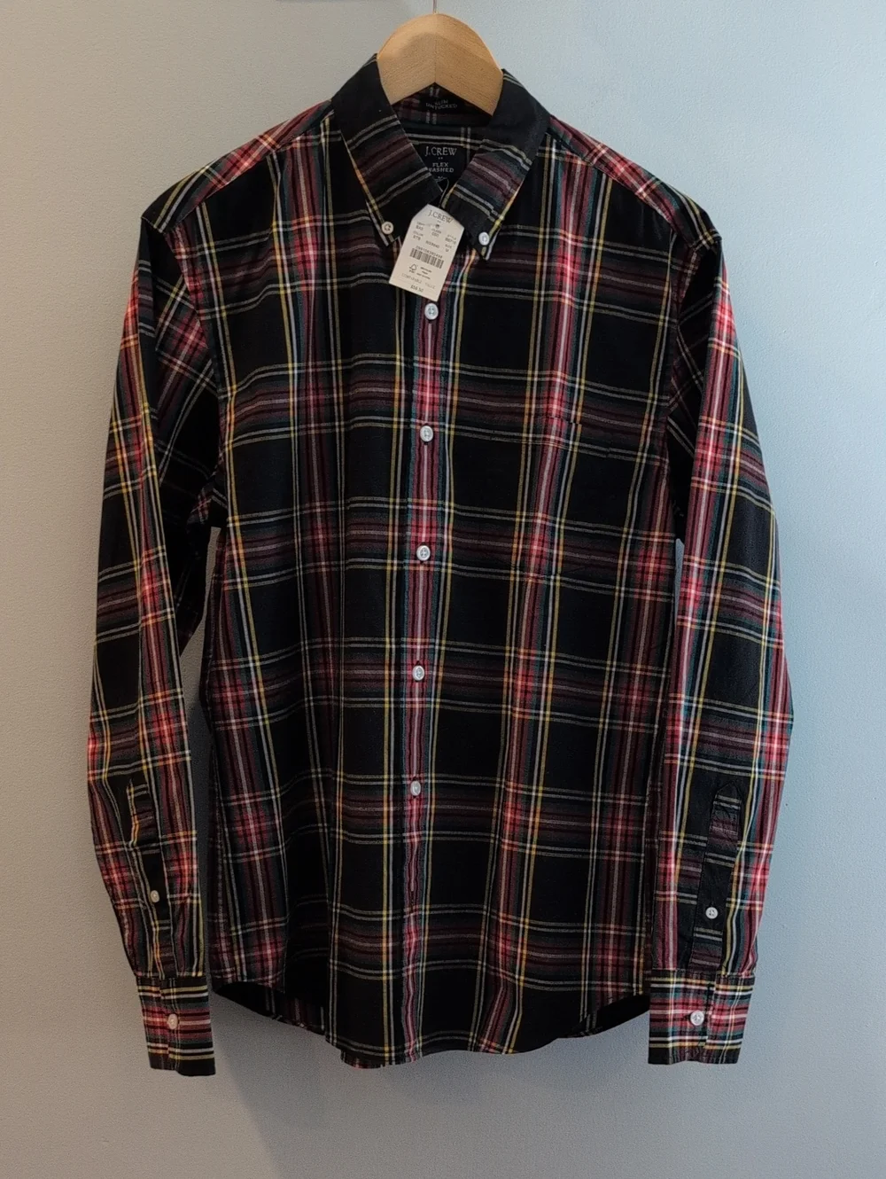 J. Crew Mens M Slim Untucked Flex Washed Button Down Shirt Style #BB718 NWT